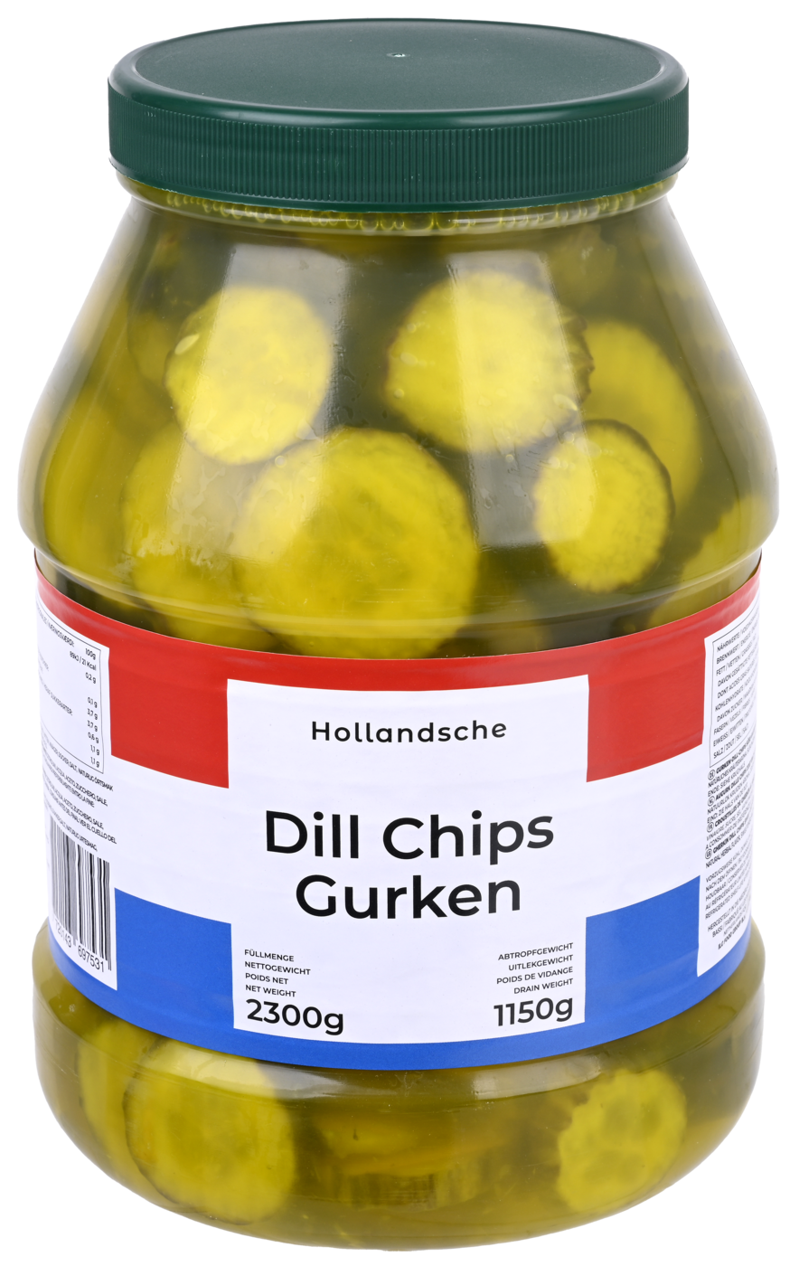 Hollandsche Dill Chips 2300 g, Pro Glas !