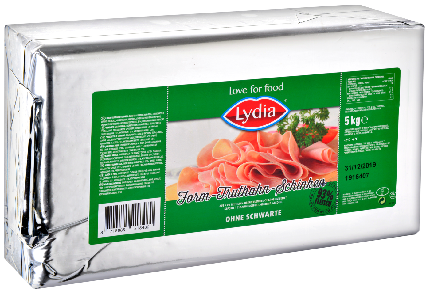 Formtruthahn Schinken 5 Kg, Pro Block