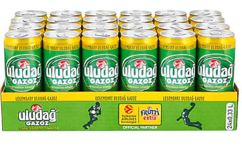 Uludag Gazoz Limonade 0,33 Liter Dose, 24er Pack (inklusive pfand)